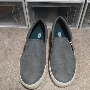 Gray Slip-On Women's Shoes